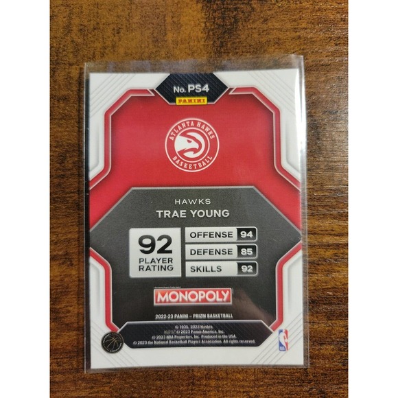 2022-2023 Panini Prism Monopoly #PS4 Trae Young - Atlanta Hawks - NBA - Picture 2 of 2